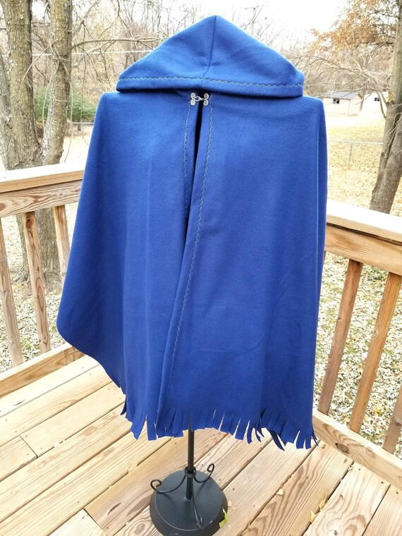 navy blue cape coat