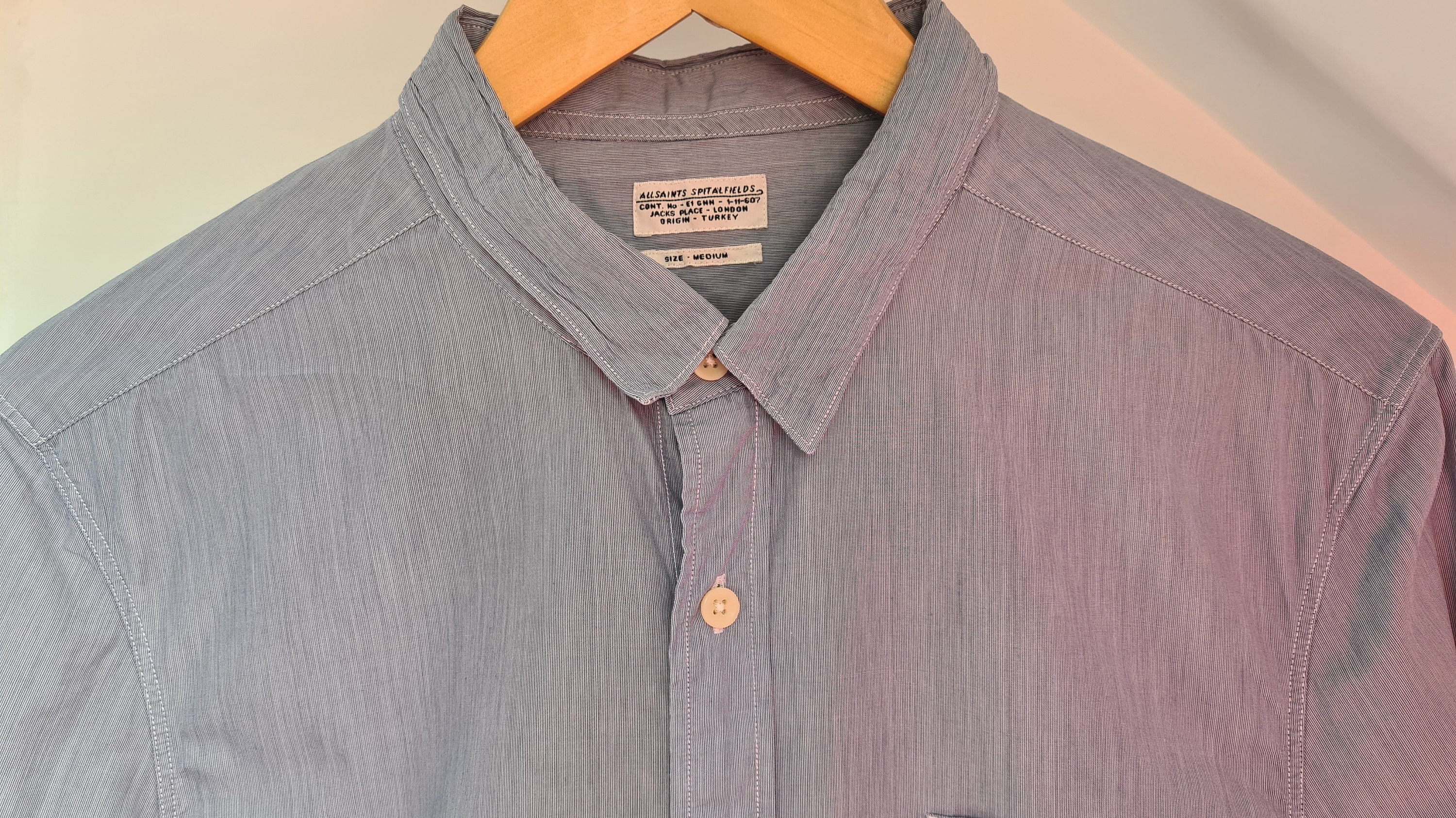 Vintage All Saints Spitalfields Blue Cotton Shirt M - Etsy
