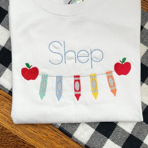 Crayon Banner Monogrammed Shirt