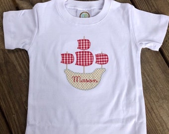 Pirate Ship Applique Outfit
