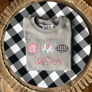 Elephant Trio Applique Shirt