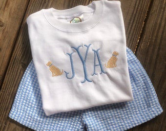 Monogrammed Dog Embroidered Shirt