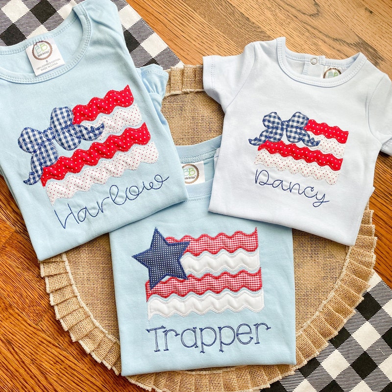 Romper with Flag Applique main image 1