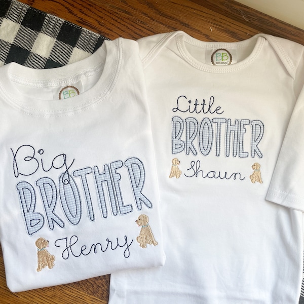 Big Brother/Little Brother Applique Outfit