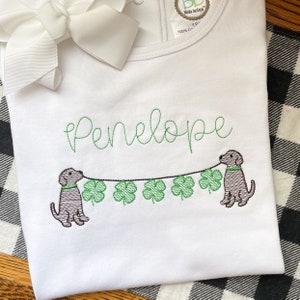Shamrock Banner with Puppy Shirt