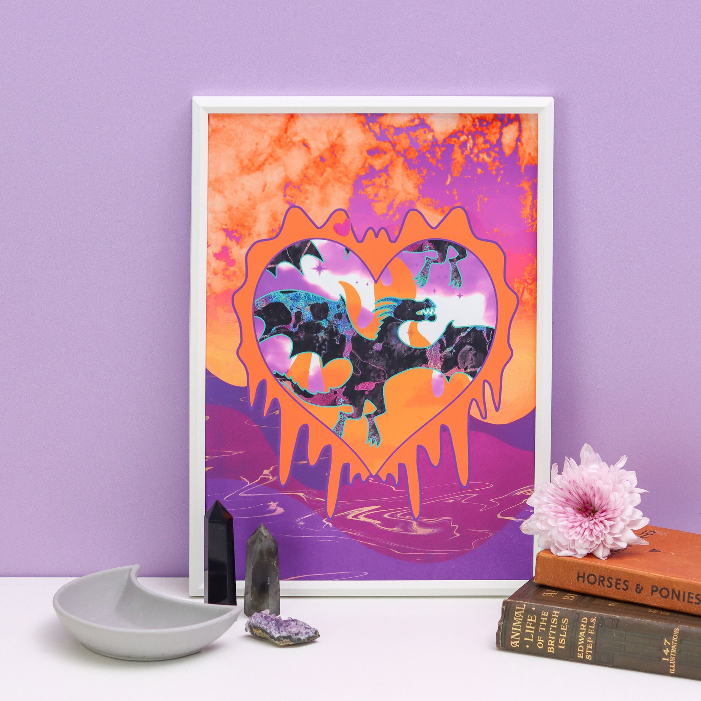 Dragon Art Print: Gothic Fantasy Wall Decor (A4) - Etsy