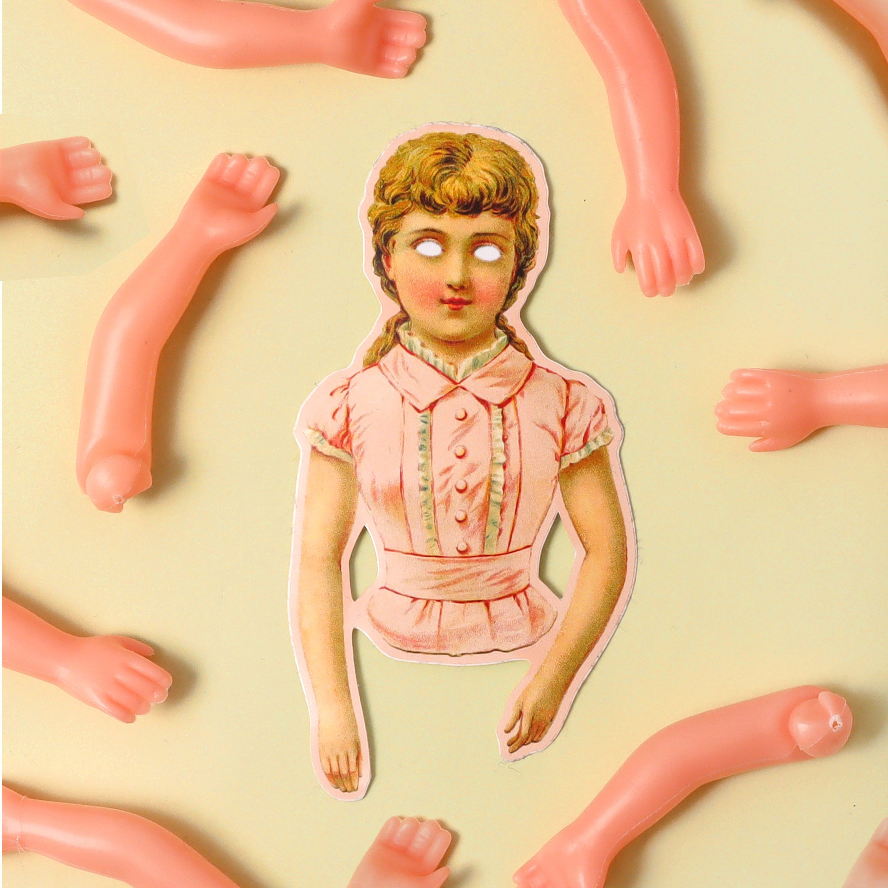 Creepy Doll Sticker Creepy Cute Pastel Goth Halloween Spooky Cute Stationary