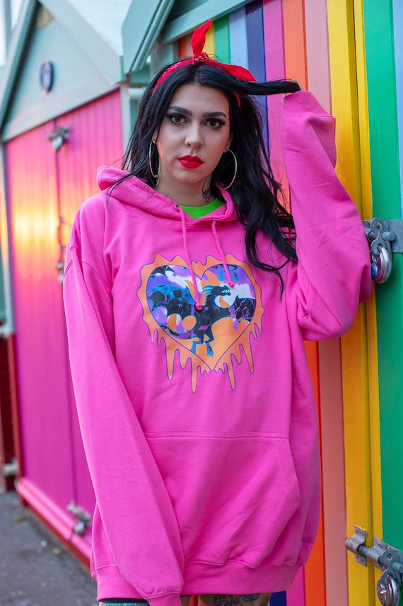 Oversized Dragon Graphic Hoodie