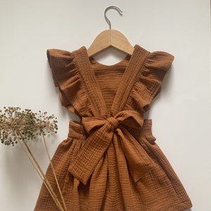 Mädchen Musselin Kleid Baumwolle CARAMEL Bild 1