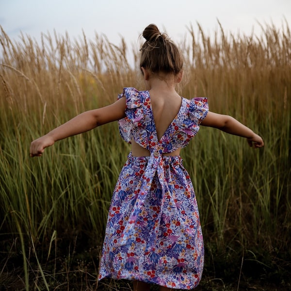 Robe Longue Fille Coton FLEUR