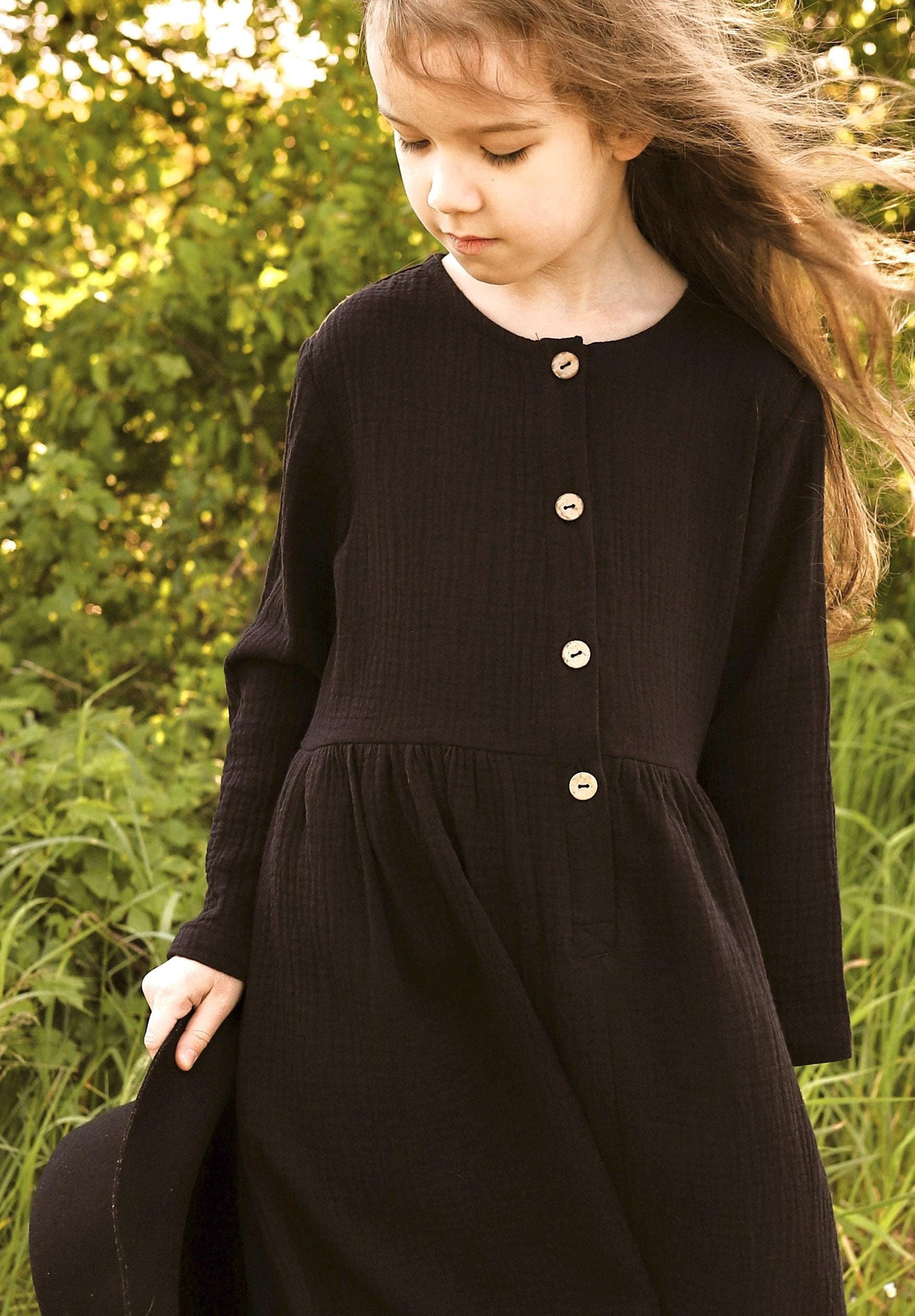 long sleeve toddler easter dress Gettin' Western Button Up Long Sleeve Dress Toddler (2T-5T) 3T