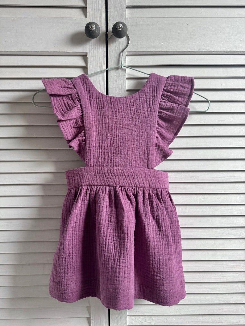 Mädchen Musselin Kleid Baumwolle BLUEBERRY Bild 1