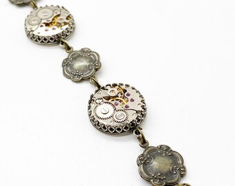 Clair- Watch Station Bracelet steampunk bracelet steam punk jewelry