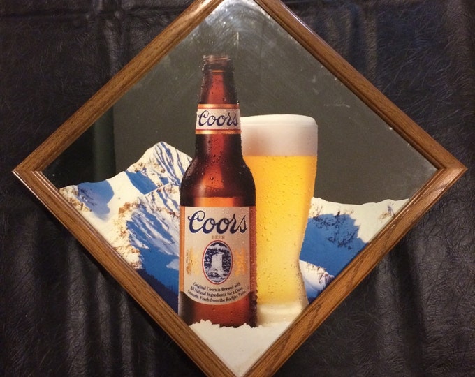 1991 Coors Beer Mirror Bar Promotion Etsy