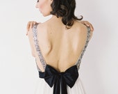 Julia // Silver Sequinned, Backless Wedding Dress