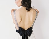 Julia // Silver Sequinned, Backless Wedding Dress