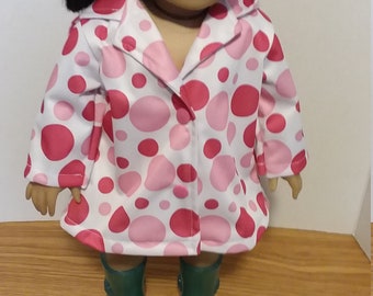 yellow polka dot raincoat