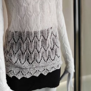 Lace white jumper hotsell