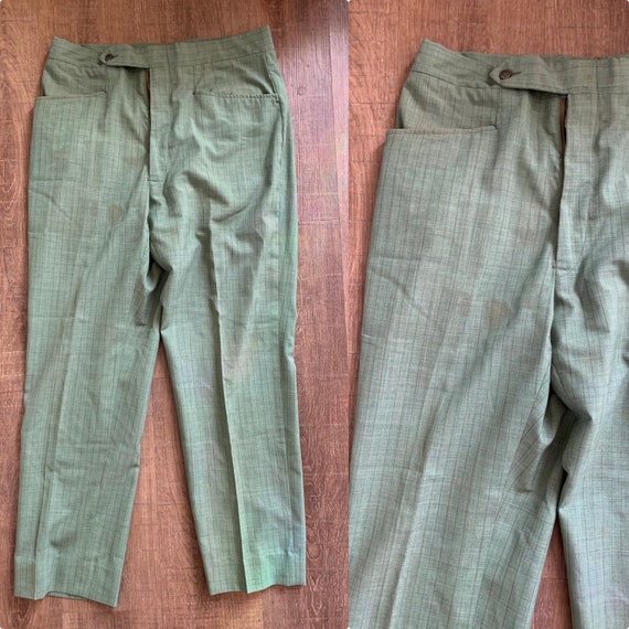 1960s Sage Green Pants - image 1