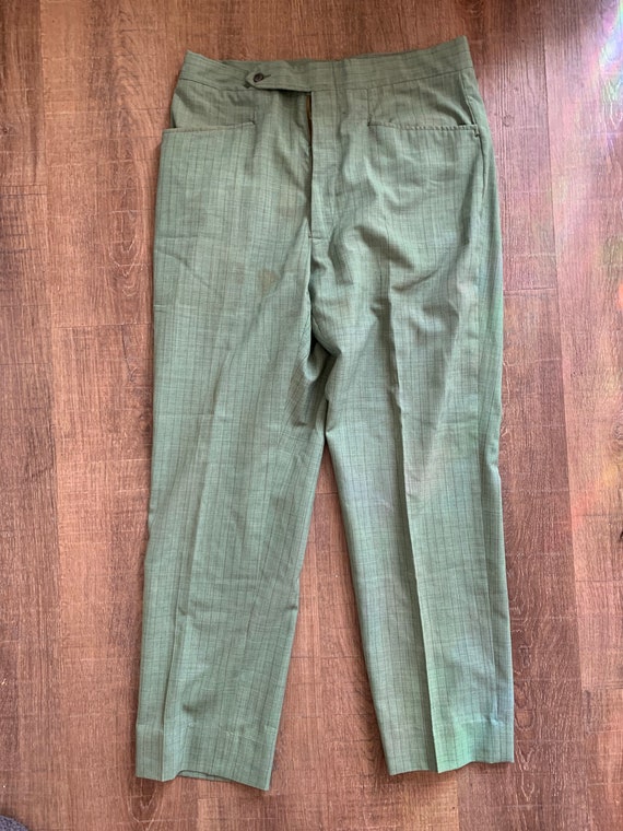 1960s Sage Green Pants - image 2