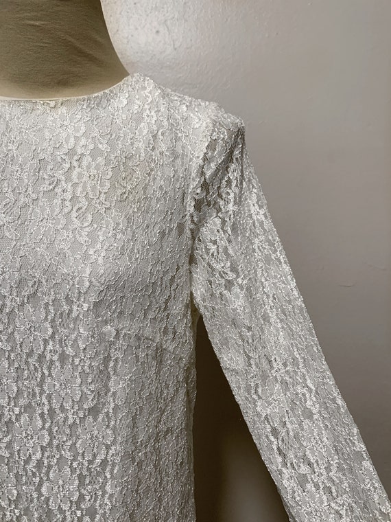 1980s Flapper Lace Dress - image 4