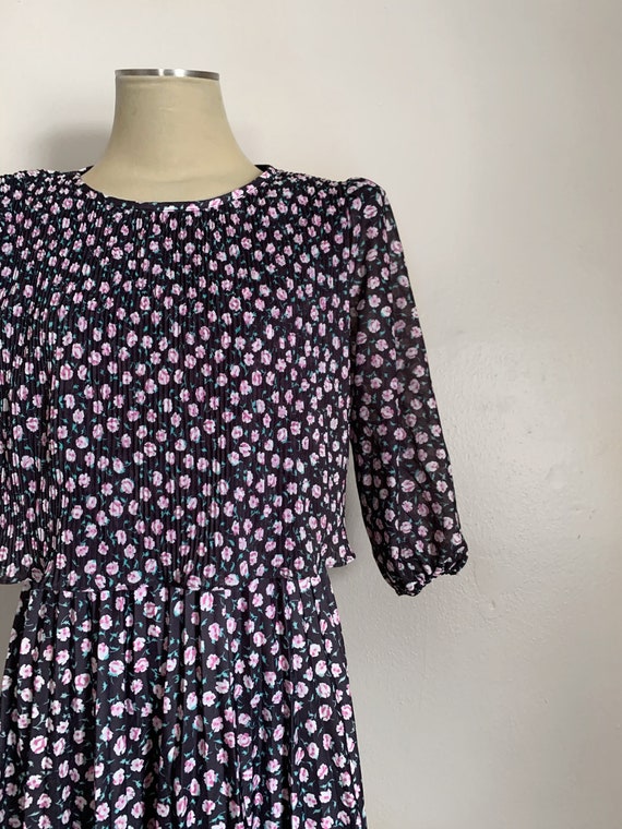 1980s Purple Dream Floral Dress - image 6