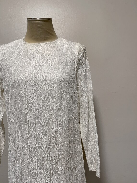 1980s Flapper Lace Dress - image 5