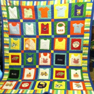 Memory Quilt from baby (childrens/kids) loved ones clothing!