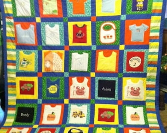Memory Quilt from baby (childrens/kids) loved ones clothing!