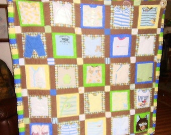 Memory Quilt from baby (childrens/kids) loved ones clothing!