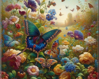 Ceramic Tile Mural - Art Nouveau Butterfly # BF012.  Great for Kitchen Backsplashes and Custom Bathroom Tile Projects, or for Framed Art.