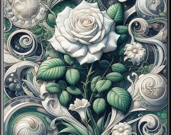 Ceramic Tile Mural - Art Nouveau # 92.  Great for Kitchen Backsplashes and Custom Bathroom Tile Projects, or for Framed Art.