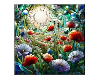 Ceramic Tile Mural, Glass Mosaic #6.  This is a gorgeous ceramic tile that looks like glass.  It is NOT a glass tile.