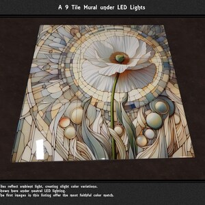 A 9 Tile Mural under LED Lights