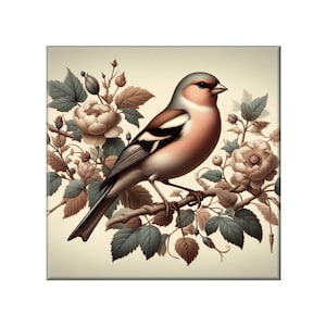 Ceramic Tile Mural: Songbird Craftsman Design - Glossy or Satin Finish