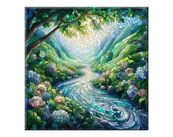 Ceramic Tile Mural, Glass Mosaic #5.  This is a gorgeous ceramic tile that looks like glass.  It is NOT a glass tile.
