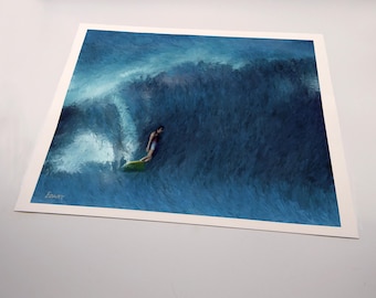 A Set of 3 Canvas Prints. Original Art; Icons of Surfing Collection.  Ready to frame 8 x 10 canvas prints. Paintings of surf icons.