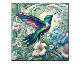 Ceramic Tile Mural - Hummingbird # 12.  Great for Kitchen Backsplashes and Custom Bathroom Tile Projects, or for Framed Art.