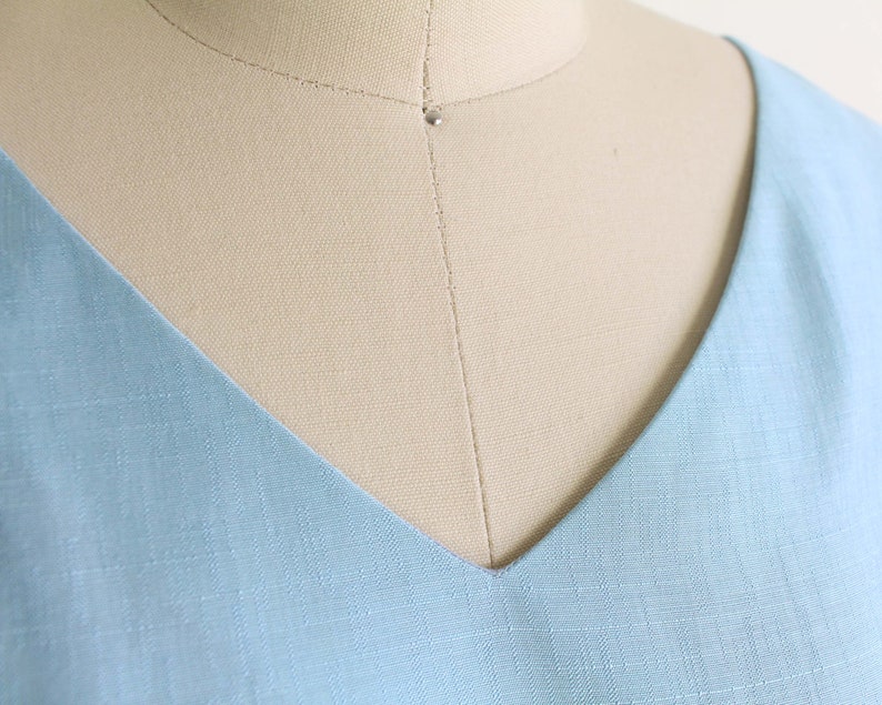 Vintage 1950s Dress Light Blue Cocktail Dress Womens Small