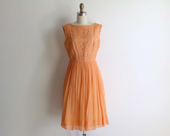apricot orange dress
