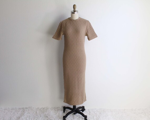 Vintage 1940s Dress Knit Dress Sweater Dress Women