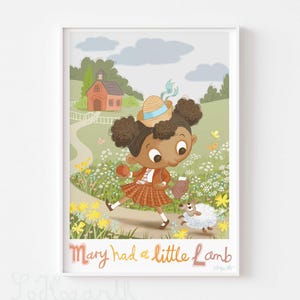 Mary Had a Little Lamb Poster - Etsy