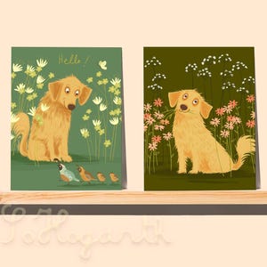 Golden Retriever Grußkarten. Pick n 'Mix 2 Designs, 6er-Set