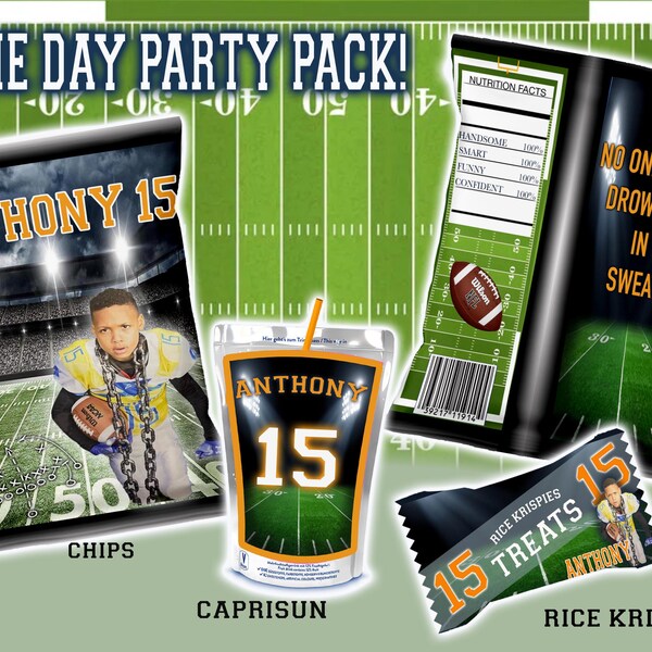 Football Party Pack Labels