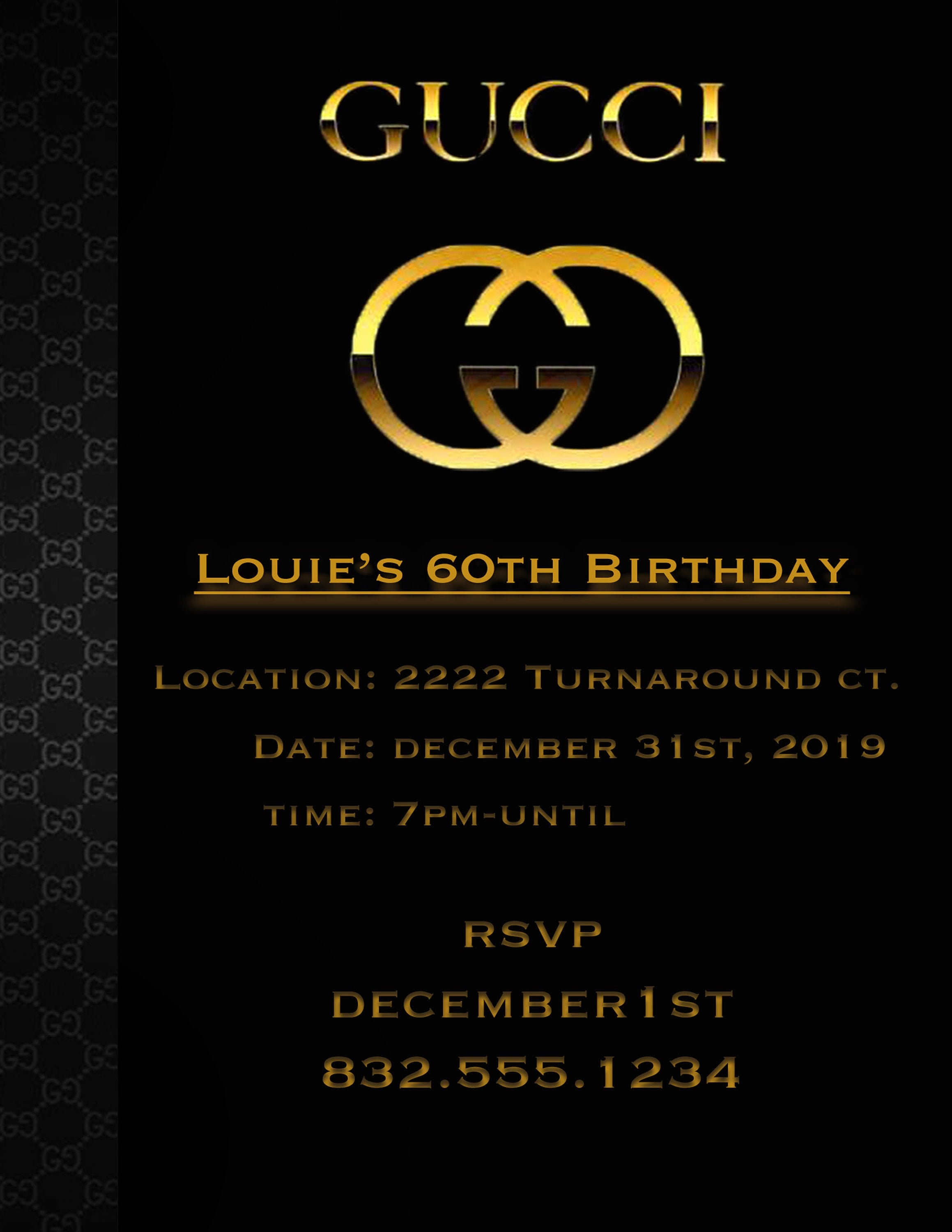 Gucci Invitations Etsy