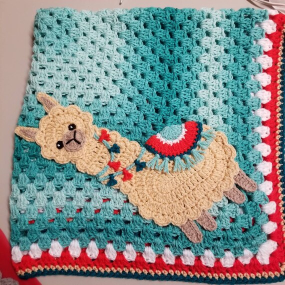 llama baby blanket