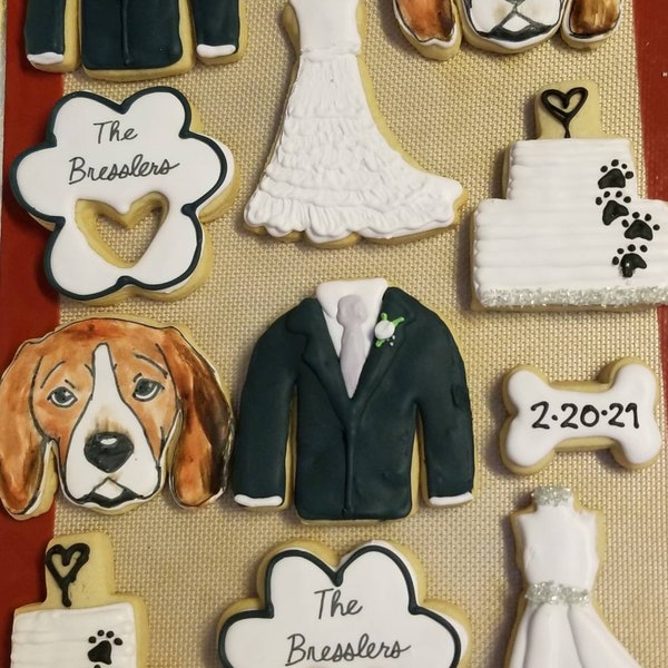 Wedding Cookies-Dog or cat theme