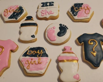 Gender Reveal cookies