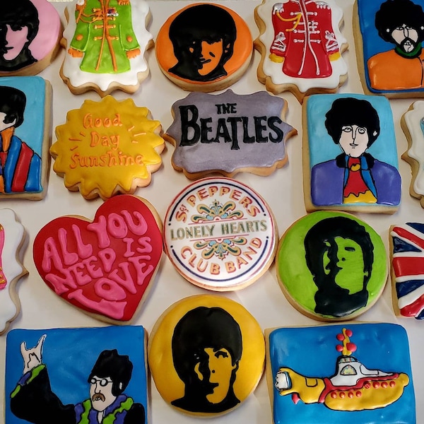 Beatles inspired cookies-18