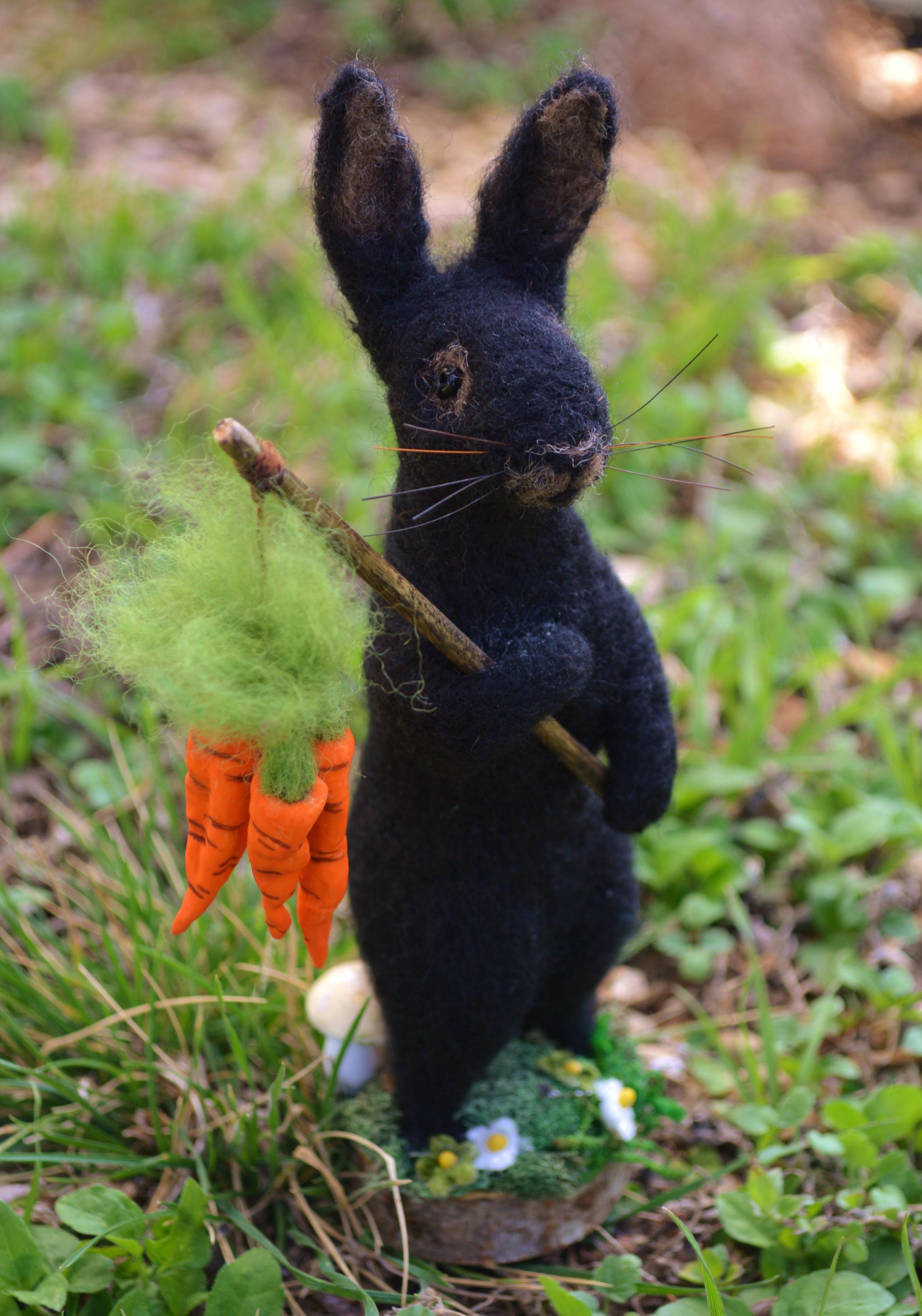Victorian Style Spring Rabbit One of a Kind Needle Felted Sculpture - Etsy